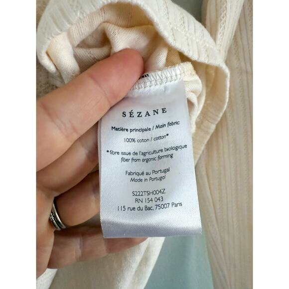 Sézane | Sezane | Cyrielle Top in Ecru Cream/Ivory | Sz M - Picture 7 of 9